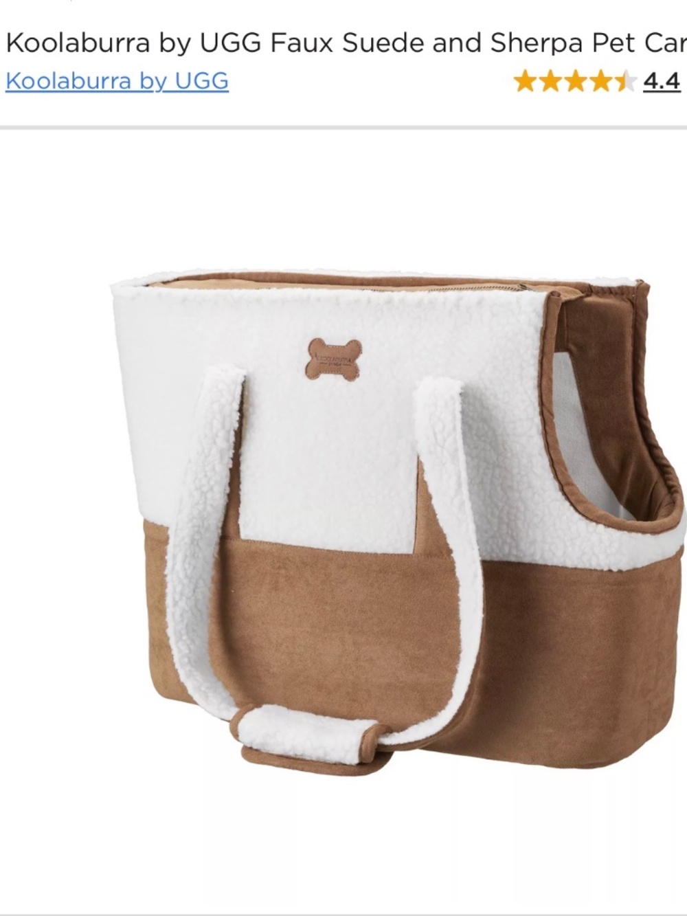 Koolaburra by UGG Faux Suede and Sherpa Pet Carrier